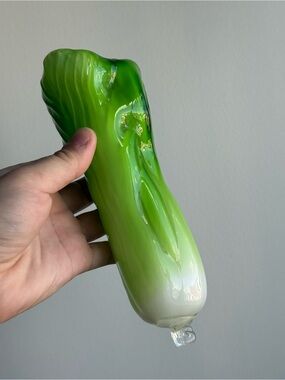 Blown Glass Murano Vintage Lettuce Stock Decor